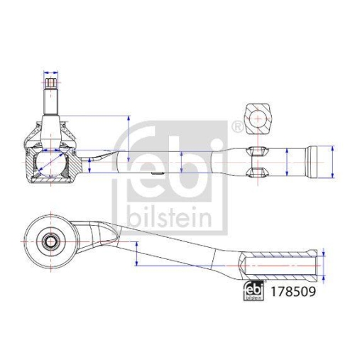 FEBI BILSTEIN Spurstangenkopf 178509 f&uuml;r CITRO&Euml;N, Vorderachse links