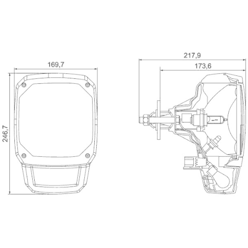 HELLA Hauptscheinwerfer 1EA 328 450-001 f&uuml;r, Mitte