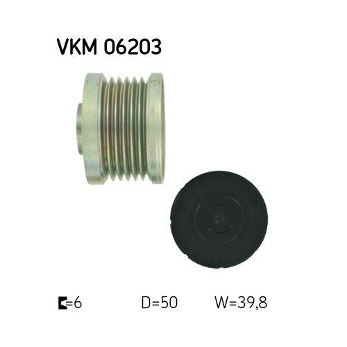 Generatorfreilauf SKF VKM 06203 f&uuml;r NISSAN