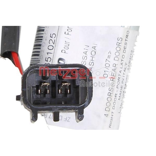 Fensterheber METZGER 2160500 ORIGINAL ERSATZTEIL f&uuml;r NISSAN, hinten rechts