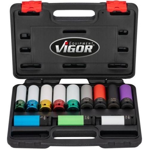 Kraft-Stecknuss-Satz VIGOR V6312/12 für