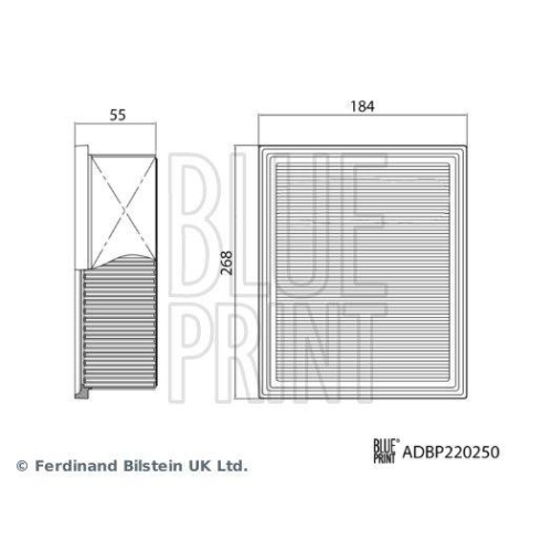 BLUE PRINT ADBP220250 Luftfilter f&uuml;r CHERY