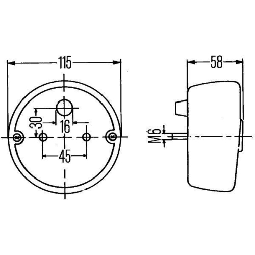Heckleuchte HELLA 2SD 001 679-001 für AEBI AUDI MERCEDES-BENZ OPEL VW STEYR O&K