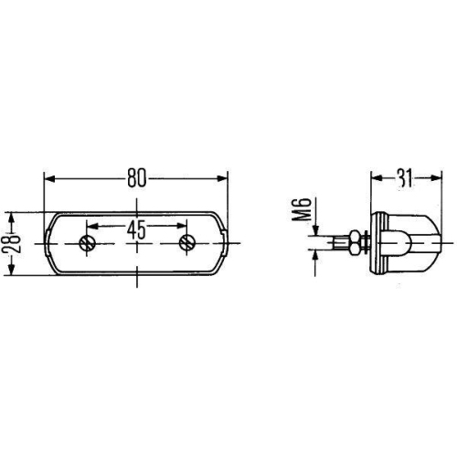 HELLA Kennzeichenleuchte 2KA 001 389-101 für AEBI DAF FIAT FORD IVECO KÄSSBOHRER