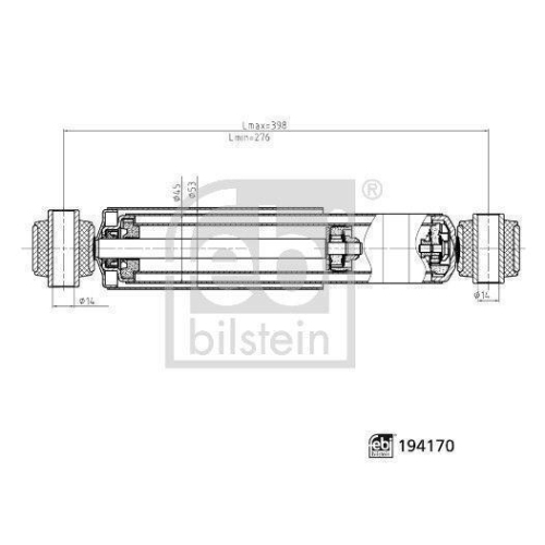 FEBI BILSTEIN Sto&szlig;d&auml;mpfer 194170 f&uuml;r MERCEDES-BENZ RENAULT DACIA
