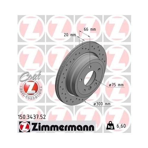 Bremsscheibe ZIMMERMANN 150.3467.52 SPORT Z für BMW BMW (BRILLIANCE)