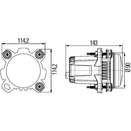 HELLA Scheinwerfereinsatz, Hauptscheinwerfer 1ML 012 488-131 für MERCEDES-BENZ