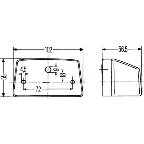 HELLA Kennzeichenleuchte 2KA 003 389-081 für MAN SCANIA STEYR, links, rechts