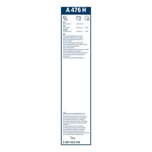 Wischblatt BOSCH 3 397 013 742 Rear Aerotwin für FORD OPEL, hinten