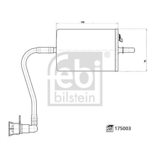 FEBI BILSTEIN Kraftstofffilter 175003 f&uuml;r PORSCHE