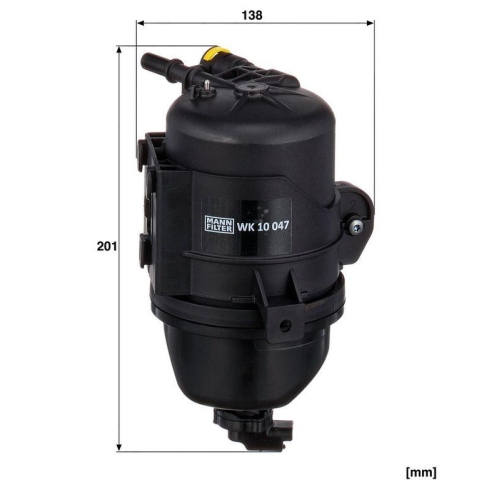 Kraftstofffilter MANN-FILTER WK 10 047 f&uuml;r LAND ROVER