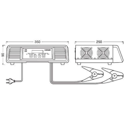 Batterieladegerät ams-OSRAM OSCP5024 OSRAM BATTERYcharge PRO 50A für