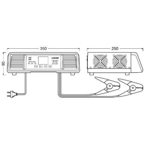 Batterieladegerät ams-OSRAM OSCP10024 OSRAM BATTERYcharge PRO 100A für