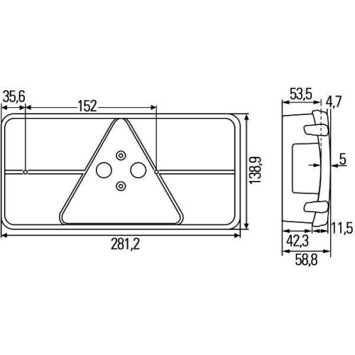HELLA Heckleuchte 2VB 341 032-111 für, links