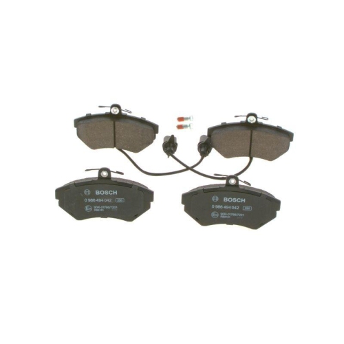 Bremsbelagsatz, Scheibenbremse BOSCH 0 986 494 042 f&uuml;r AUDI SEAT VW, Vorderachse
