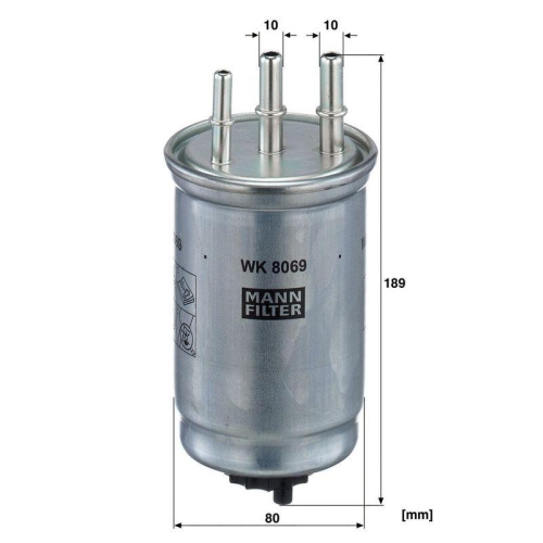Kraftstofffilter MANN-FILTER WK 8069 f&uuml;r FORD JAGUAR SSANGYONG TATA KIA