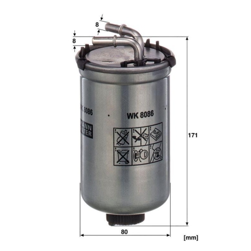 Kraftstofffilter MANN-FILTER WK 8086 f&uuml;r VAG