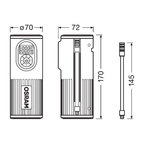 Druckluftreifenprüfer/-füller ams-OSRAM OTIR2000 TYREinflate 2000 für