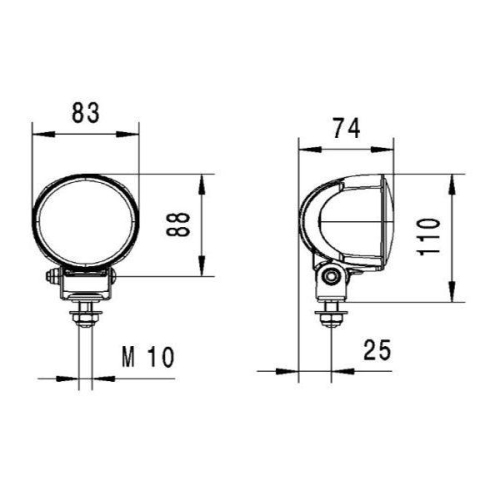 HELLA Arbeitsscheinwerfer 1G0 996 476-201 für