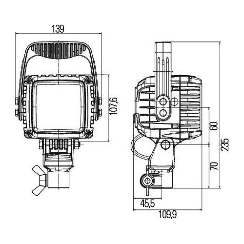 HELLA Arbeitsscheinwerfer 1GA 996 192-051 f&uuml;r BOMAG CATERPILLAR FELDBINDER