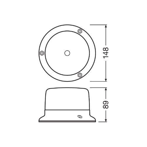 Rundumkennleuchte ams-OSRAM RBL102 LIGHTsignal BEACON LIGHT für