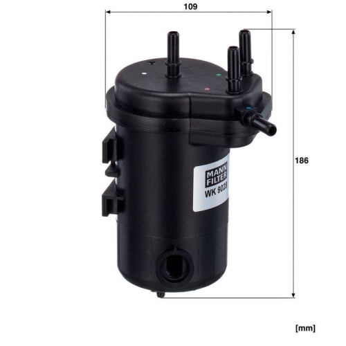 Kraftstofffilter MANN-FILTER WK 9028 z f&uuml;r NISSAN RENAULT