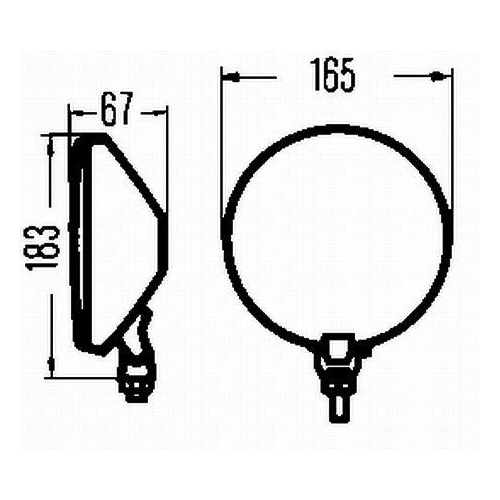 Fernscheinwerfer HELLA 1F4 002 608-001 f&uuml;r VW HYUNDAI KIA IRMSCHER, links