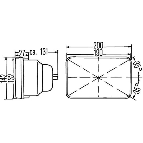 HELLA Scheinwerfereinsatz, Hauptscheinwerfer 1AE 003 427-011 f&uuml;r DAF HONDA MACK