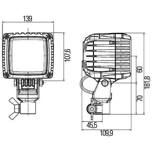 HELLA Arbeitsscheinwerfer 1GA 996 192-181 für