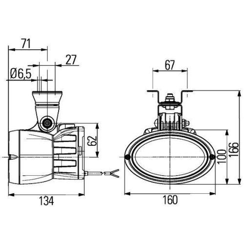 HELLA Arbeitsscheinwerfer 1GA 996 461-261 für VÖGELE