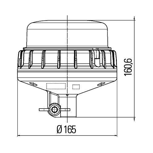 HELLA Blitz-Kennleuchte 2XD 011 557-901 K-LED 2.0 f&uuml;r LIEBHERR ROSENBAUER