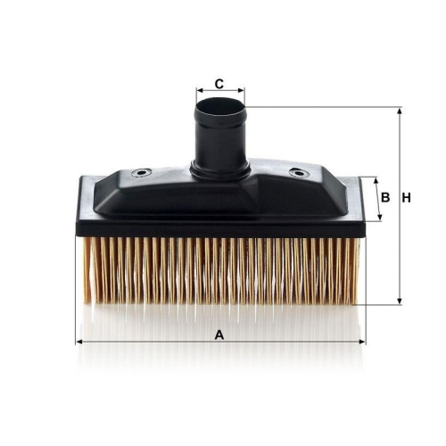 Filter, Kurbelgeh&auml;useentl&uuml;ftung MANN-FILTER C 118 f&uuml;r MERCEDES-BENZ