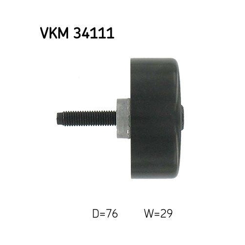 Umlenk-/F&uuml;hrungsrolle, Keilrippenriemen SKF VKM 34111 f&uuml;r FORD, mitte, rechts