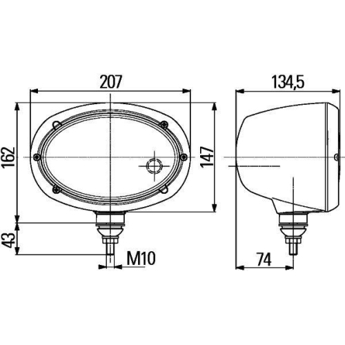 HELLA Hauptscheinwerfer 1AB 996 157-131 für CLAAS, links, rechts