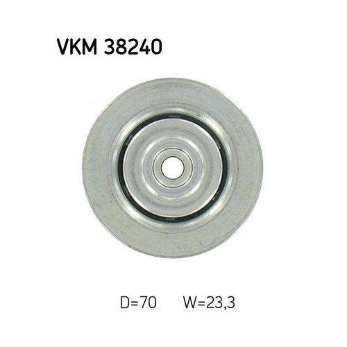 Umlenk-/F&uuml;hrungsrolle, Keilrippenriemen SKF VKM 38240 f&uuml;r BMW OPEL ROVER, links