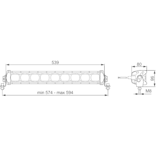 HELLA Arbeitsscheinwerfer 1GJ 360 002-002 f&uuml;r