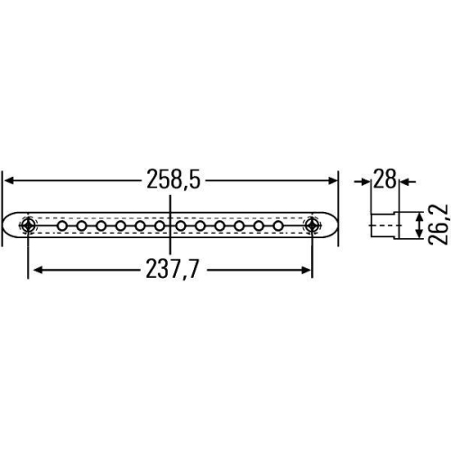 HELLA Zusatzbremsleuchte 2DA 959 071-037 für EVOBUS HYMER VDL STREETSCOOTER