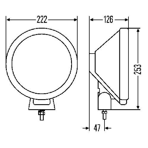 HELLA Fernscheinwerfer 1F8 006 800-341 f&uuml;r DAF SCANIA, links, rechts