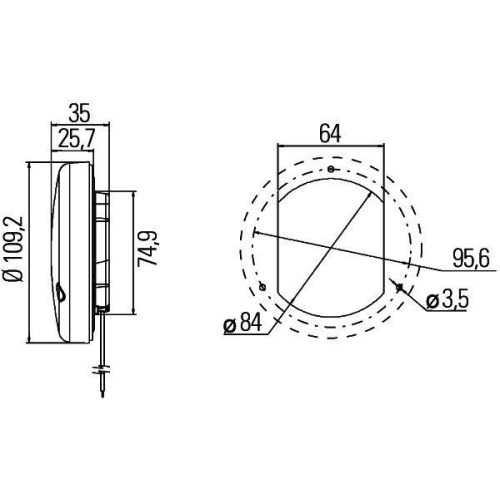 HELLA Blinkleuchte 2BA 959 932-011 für, vorne