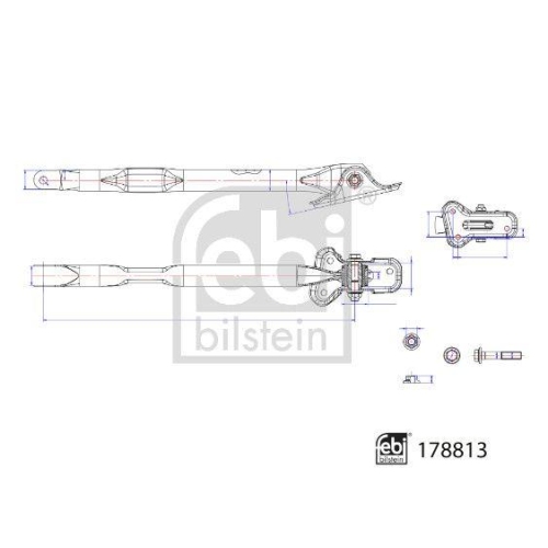 FEBI BILSTEIN Lenker, Radaufh&auml;ngung 178813 f&uuml;r LAND ROVER, Hinterachse rechts