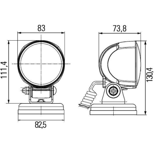HELLA Arbeitsscheinwerfer 1G0 996 276-631 f&uuml;r BOMAG