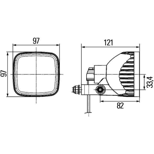 HELLA Arbeitsscheinwerfer 1GA 996 179-001 f&uuml;r DAF IVECO FAUN TATRA