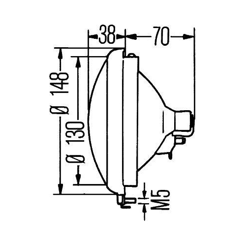 HELLA Scheinwerfereinsatz, Hauptscheinwerfer 1S3 001 442-001 f&uuml;r MASSEY FERGUSON
