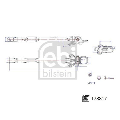 FEBI BILSTEIN Lenker, Radaufh&auml;ngung 178817 f&uuml;r LAND ROVER, Hinterachse links