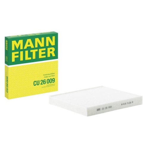 Filter, Innenraumluft MANN-FILTER CU 26 009 f&uuml;r VAG, hinter dem Handschuhfach