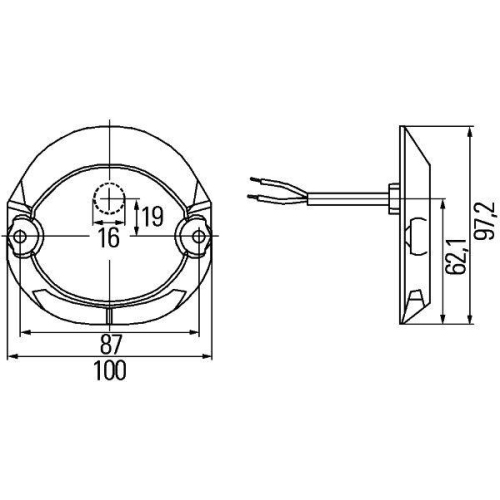 HELLA Blinkleuchte 2BA 009 204-041 f&uuml;r, Ladebordwand, hinten
