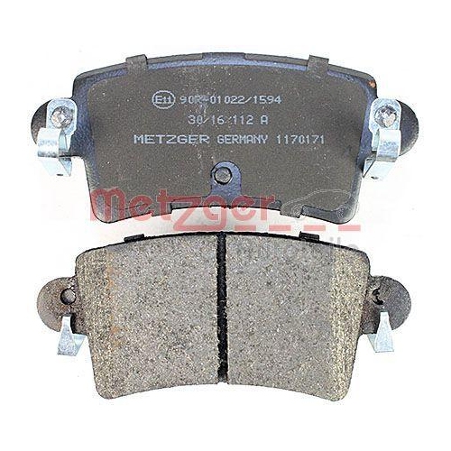 Bremsbelagsatz, Scheibenbremse METZGER 1170171 f&uuml;r NISSAN OPEL RENAULT