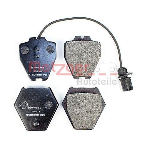 Bremsbelagsatz, Scheibenbremse METZGER 1170231 f&uuml;r AUDI, Vorderachse