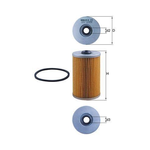 Kraftstofffilter KNECHT KX 35 für CITROËN DAF FIAT FORD GMC HANOMAG IVECO KÄLBLE