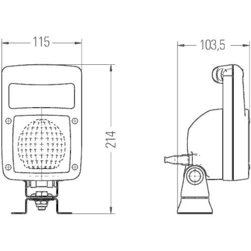 HELLA Arbeitsscheinwerfer 1GA 997 506-631 für DAF MAN MANITOU HÜFFERMANN